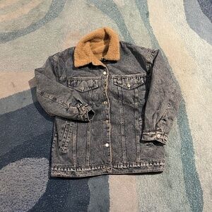 New Men’s Sherpa Lined Jean Jacket, Sz M